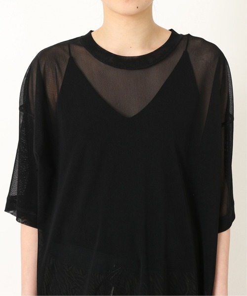 CITYSHOP（シティーショップ）の「TULLE JERSEY T-SHIRT