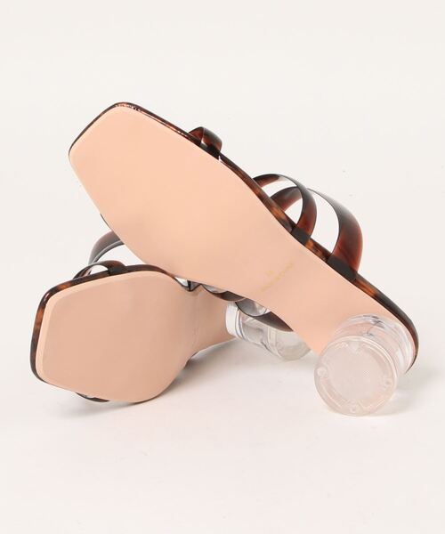 Allamanda(アラマンダ)の「PVCクリアーヒールサンダル(サンダル・レディース・ブラウン/クリア・M/L)」の3枚目の写真