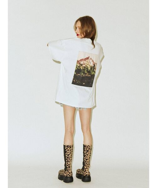 jouetie（ジュエティ）の「カラーフォトスーパーBIG Tシャツ（Tシャツ/カットソー・レディース・ライトブルー/ブラック/オフホワイト・MEDIUM）」の11枚目の写真