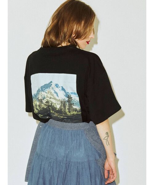 jouetie（ジュエティ）の「カラーフォトスーパーBIG Tシャツ（Tシャツ/カットソー・レディース・ライトブルー/ブラック/オフホワイト・MEDIUM）」の20枚目の写真