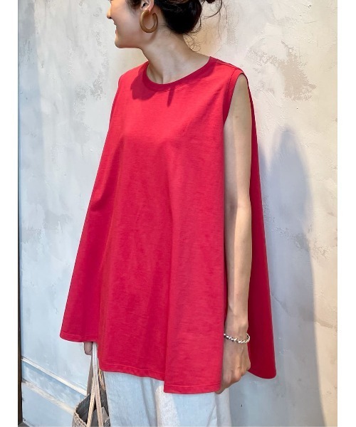 BEARDSLEY(ビアズリー)の「ノースリフレアT(Tシャツ/カットソー・レディース・グリーン/ピンク・FREE)」の1枚目の写真