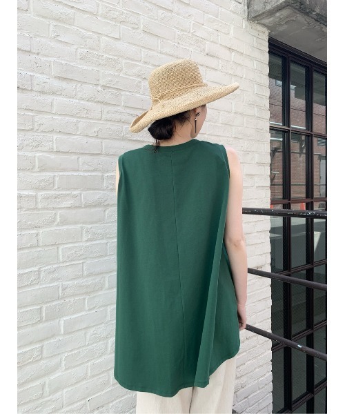 BEARDSLEY(ビアズリー)の「ノースリフレアT(Tシャツ/カットソー・レディース・グリーン/ピンク・FREE)」の4枚目の写真