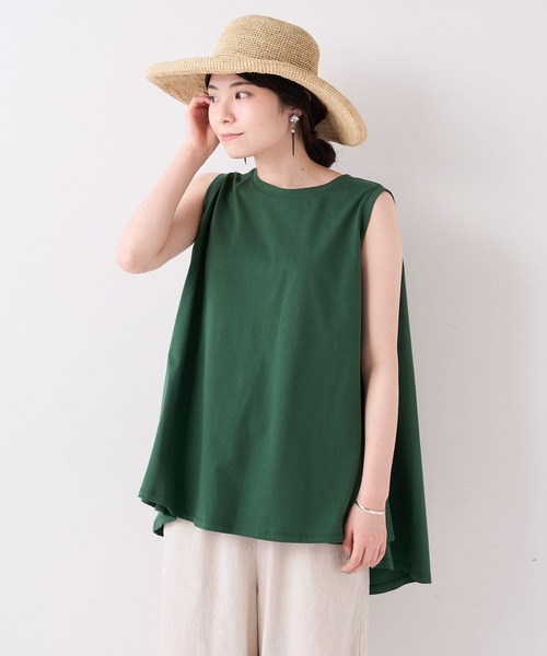 BEARDSLEY(ビアズリー)の「ノースリフレアT(Tシャツ/カットソー・レディース・グリーン/ピンク・FREE)」の13枚目の写真