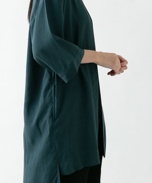 WORK NOT WORK URBAN RESEARCH（ワークノットワークアーバンリサーチ）の「ヴィンテージサテンレイバーシャツ∴（カーディガン/ボレロ・レディース・グリーン・FREE）」の17枚目の写真