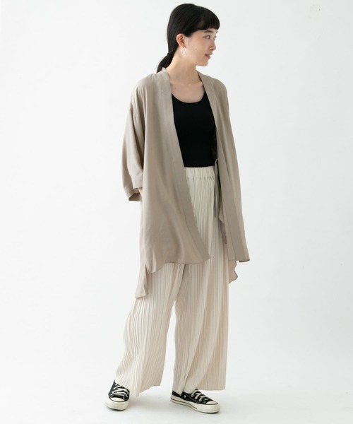 WORK NOT WORK URBAN RESEARCH（ワークノットワークアーバンリサーチ）の「ヴィンテージサテンレイバーシャツ∴（カーディガン/ボレロ・レディース・グリーン・FREE）」の13枚目の写真