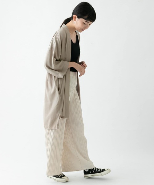 WORK NOT WORK URBAN RESEARCH（ワークノットワークアーバンリサーチ）の「ヴィンテージサテンレイバーシャツ∴（カーディガン/ボレロ・レディース・グリーン・FREE）」の15枚目の写真