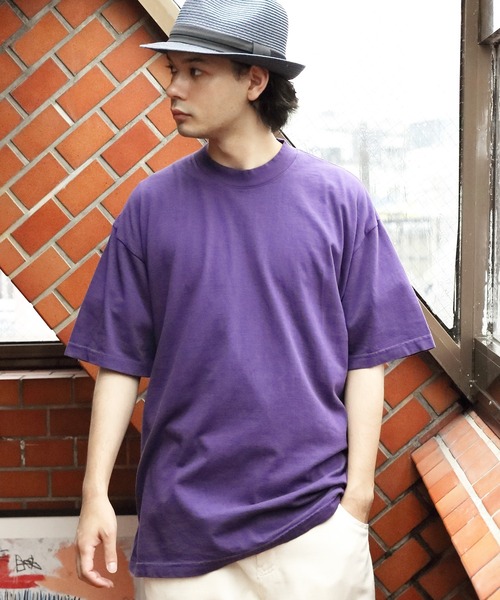 LOS ANGELES APPAREL（ロサンゼルスアパレル）の「LOS ANGELS APPAREL 6.5oz半袖Ｔシャツ（Tシャツ/カットソー・メンズ・ホワイト/ブラック/ネイビー/オフホワイト/ホワイト系その他/ブラック系その他/グリーン系その他/オレンジ系その他/ゴールド/パープル/レッド系その他/フューシャピンク/ライトピンク/ブルー系その他・MEDIUM/X-LARGE/LARGE）」の9枚目の写真