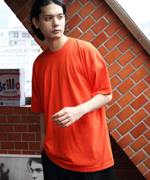 LOS ANGELES APPAREL（ロサンゼルスアパレル）の「LOS ANGELS APPAREL 6.5oz半袖Ｔシャツ（Tシャツ/カットソー・メンズ・ホワイト/ブラック/ネイビー/オフホワイト/ホワイト系その他/ブラック系その他/グリーン系その他/オレンジ系その他/ゴールド/パープル/レッド系その他/フューシャピンク/ライトピンク/ブルー系その他・MEDIUM/X-LARGE/LARGE）」の13枚目の写真