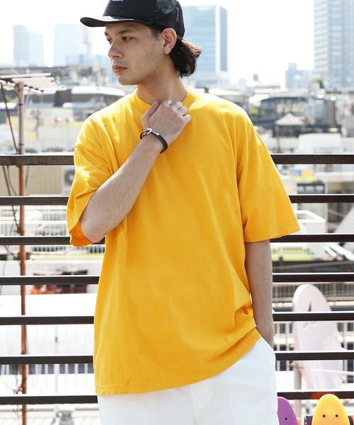 LOS ANGELES APPAREL（ロサンゼルスアパレル）の「LOS ANGELS APPAREL 6.5oz半袖Ｔシャツ（Tシャツ/カットソー・メンズ・ホワイト/ブラック/ネイビー/オフホワイト/ホワイト系その他/ブラック系その他/グリーン系その他/オレンジ系その他/ゴールド/パープル/レッド系その他/フューシャピンク/ライトピンク/ブルー系その他・MEDIUM/X-LARGE/LARGE）」の14枚目の写真