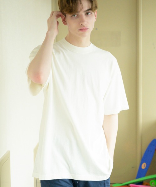 LOS ANGELES APPAREL（ロサンゼルスアパレル）の「LOS ANGELS APPAREL 6.5oz半袖Ｔシャツ（Tシャツ/カットソー・メンズ・ホワイト/ブラック/ネイビー/オフホワイト/ホワイト系その他/ブラック系その他/グリーン系その他/オレンジ系その他/ゴールド/パープル/レッド系その他/フューシャピンク/ライトピンク/ブルー系その他・MEDIUM/X-LARGE/LARGE）」の17枚目の写真