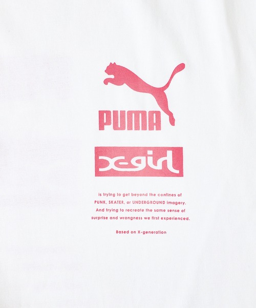 X-girl（エックスガール）の「X-girl × PUMA S/S TEE（Tシャツ/カットソー・レディース・ホワイト/ブラック/ピンク/イエロー・S/M/L/XL）」の12枚目の写真