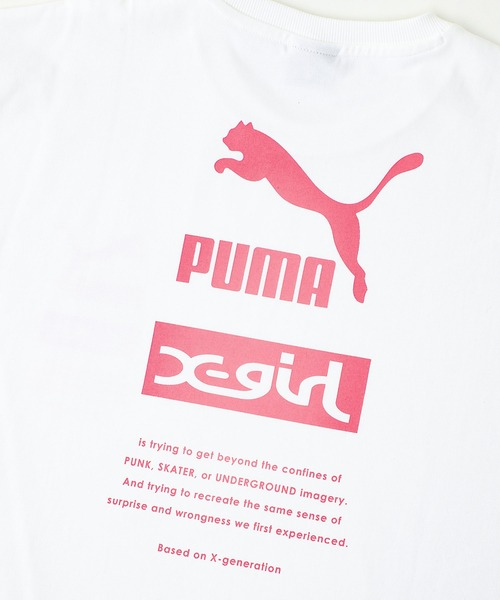 X-girl（エックスガール）の「X-girl × PUMA S/S TEE（Tシャツ/カットソー・レディース・ホワイト/ブラック/ピンク/イエロー・S/M/L/XL）」の15枚目の写真