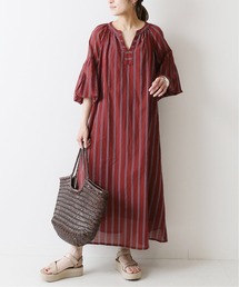 ヌキテパ×フレームワーク コラボ 別注カフタンワンピース ブルー ヌキテパ×フレームワーク コラボ 別注カフタンワンピース ブルー