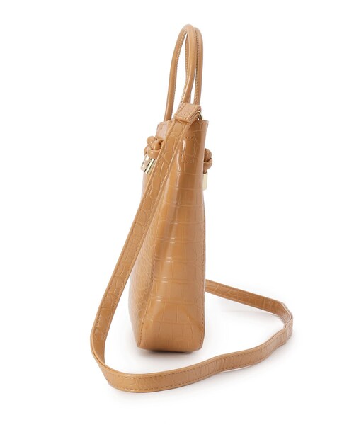 pink adobe(ピンクアドベ)の「◆結びハンドルミニショルダー(ショルダーバッグ・レディース・ブラック/シルバー/キャメル/グレー系/アイボリー系・00)」の9枚目の写真