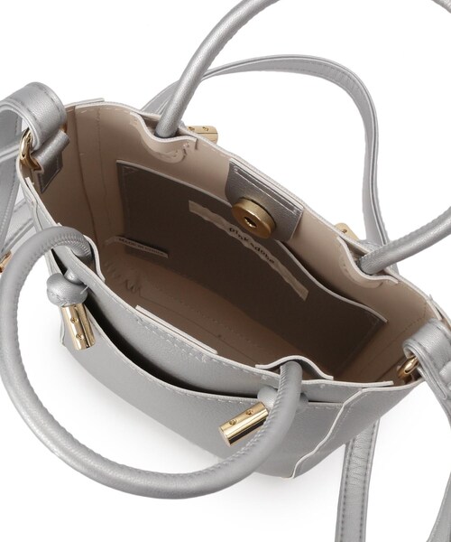 pink adobe(ピンクアドベ)の「◆結びハンドルミニショルダー(ショルダーバッグ・レディース・ブラック/シルバー/キャメル/グレー系/アイボリー系・00)」の6枚目の写真