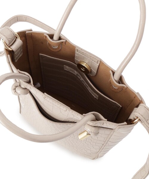 pink adobe(ピンクアドベ)の「◆結びハンドルミニショルダー(ショルダーバッグ・レディース・ブラック/シルバー/キャメル/グレー系/アイボリー系・00)」の11枚目の写真