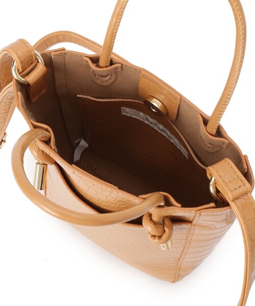 pink adobe(ピンクアドベ)の「◆結びハンドルミニショルダー(ショルダーバッグ・レディース・ブラック/シルバー/キャメル/グレー系/アイボリー系・00)」の13枚目の写真