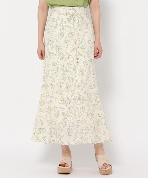 mysty woman（ミスティウーマン）の「サマーセンガキマーメイドスカート 951754（スカート・レディース・オフホワイト/ブラック/オレンジ・FREE）」の2枚目の写真