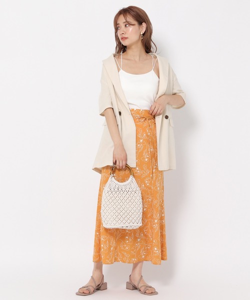 mysty woman（ミスティウーマン）の「サマーセンガキマーメイドスカート 951754（スカート・レディース・オフホワイト/ブラック/オレンジ・FREE）」の13枚目の写真