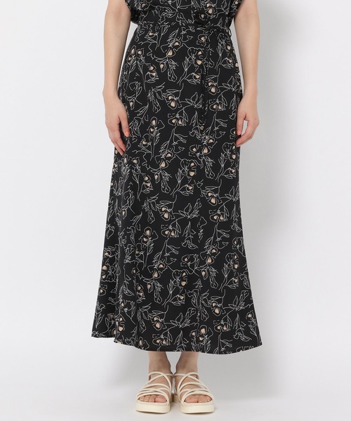 mysty woman（ミスティウーマン）の「サマーセンガキマーメイドスカート 951754（スカート・レディース・オフホワイト/ブラック/オレンジ・FREE）」の4枚目の写真