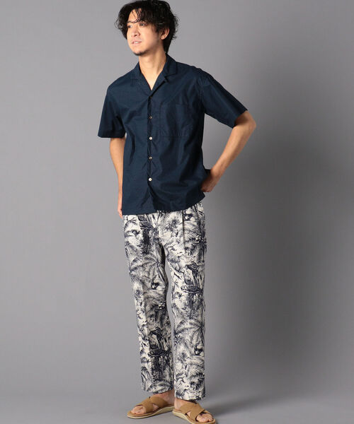 NOLLEY'S goodman（ノーリーズグッドマン）の「総柄 オープンカラーシャツ アロハシャツ UNISEX（シャツ/ブラウス・メンズ・グリーン系その他/ホワイト系その他5/ブラック系その他5/ブルー系その他7・SMALL/MEDIUM/LARGE）」の6枚目の写真