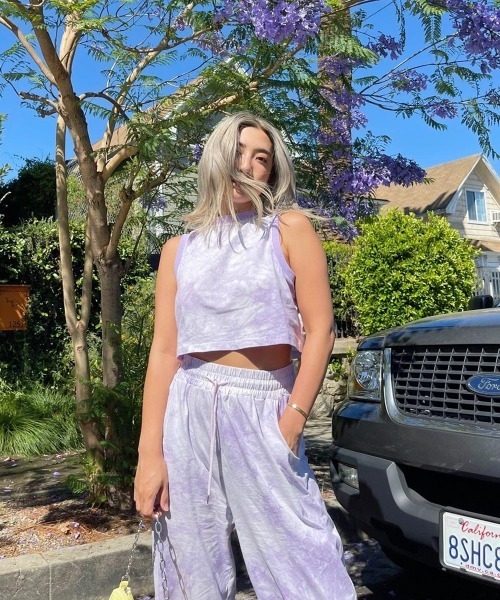 FIG&VIPER（フィグアンドバイパー）の「タイダイショートタンク（タンクトップ・レディース・ブラック/パープル/グレー/ピンク・FREE）」の3枚目の写真