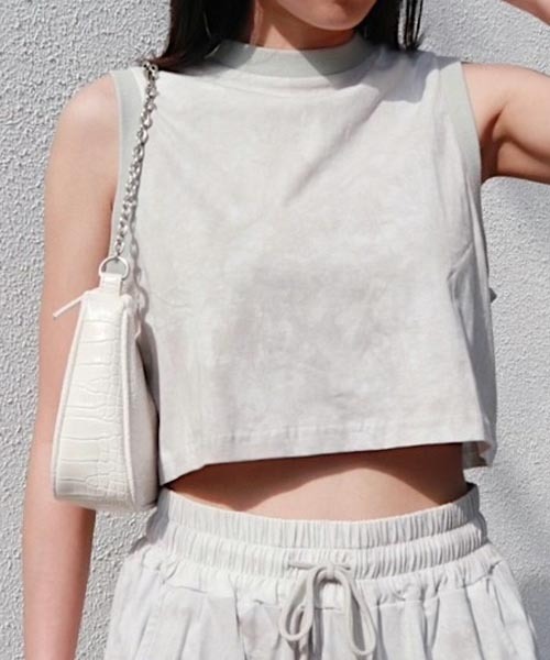 FIG&VIPER（フィグアンドバイパー）の「タイダイショートタンク（タンクトップ・レディース・ブラック/パープル/グレー/ピンク・FREE）」の2枚目の写真