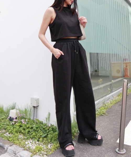 FIG&VIPER（フィグアンドバイパー）の「タイダイショートタンク（タンクトップ・レディース・ブラック/パープル/グレー/ピンク・FREE）」の9枚目の写真