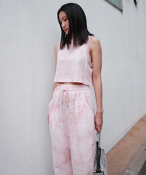 FIG&VIPER（フィグアンドバイパー）の「タイダイショートタンク（タンクトップ・レディース・ブラック/パープル/グレー/ピンク・FREE）」の10枚目の写真