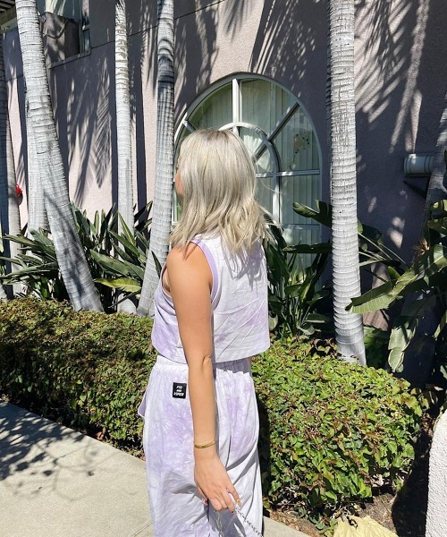 FIG&VIPER（フィグアンドバイパー）の「タイダイショートタンク（タンクトップ・レディース・ブラック/パープル/グレー/ピンク・FREE）」の17枚目の写真