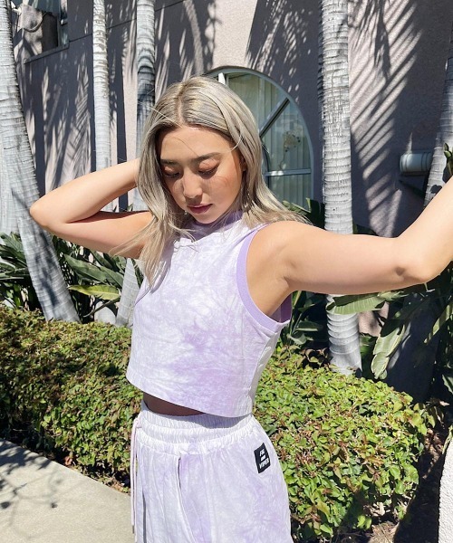 FIG&VIPER（フィグアンドバイパー）の「タイダイショートタンク（タンクトップ・レディース・ブラック/パープル/グレー/ピンク・FREE）」の18枚目の写真