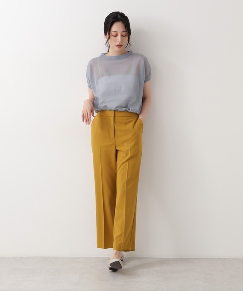 NATURAL BEAUTY BASIC（ナチュラルビューティーベーシック）の「サマーシアーニットプルオーバー/0171270611（ニット/セーター・レディース・チャコールグレー/オフホワイト/ブルー・MEDIUM）」の22枚目の写真