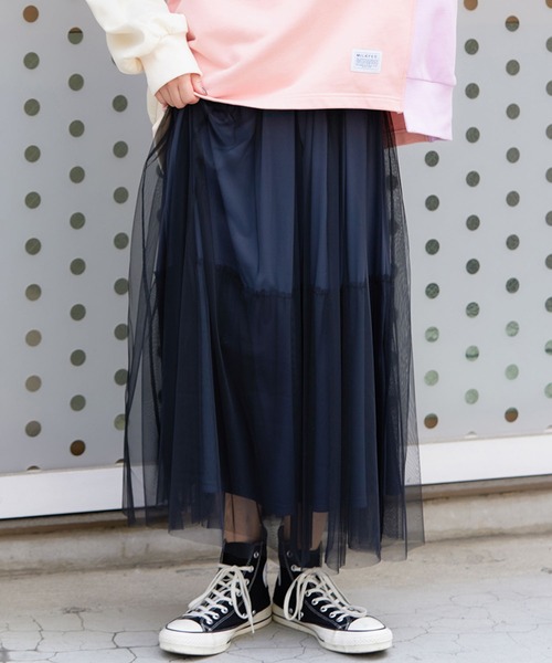 MILKFED.（ミルクフェド）の「TULLE SKIRT（スカート・レディース・ライトグレー/ブラック/レッド/マルチ・ONE SIZE）」の2枚目の写真