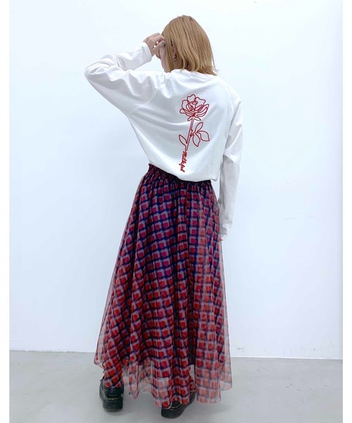 MILKFED.（ミルクフェド）の「TULLE SKIRT（スカート・レディース・ライトグレー/ブラック/レッド/マルチ・ONE SIZE）」の6枚目の写真