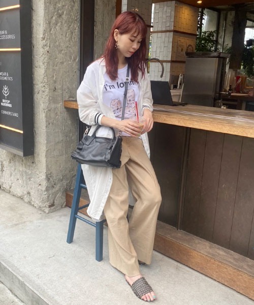 MARIED'OR（マリードール）の「【MARIED'OR/マリードール】リネン混ワイドパンツ（その他パンツ・レディース・カーキ/ベージュ/オレンジ・FREE）」の6枚目の写真