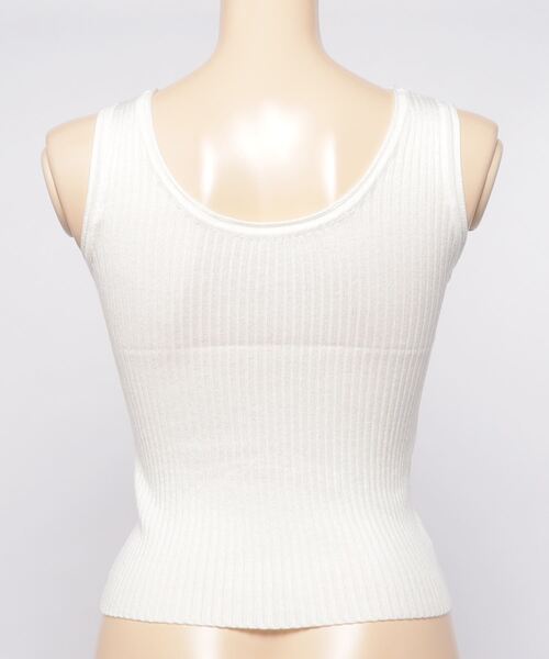MAISON BREEZE（メゾンブリーズ）の「【MAISON BREEZE】カラーリブタンクトップ（タンクトップ・レディース・ホワイト/チャコールグレー/ブラック/ベージュ/グリーン・FREE）」の6枚目の写真