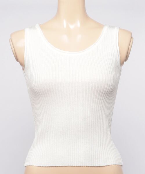 MAISON BREEZE（メゾンブリーズ）の「【MAISON BREEZE】カラーリブタンクトップ（タンクトップ・レディース・ホワイト/チャコールグレー/ブラック/ベージュ/グリーン・FREE）」の14枚目の写真