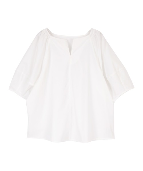 titivate(ティティベイト)の「パフスリーブキーネックブラウス(シャツ/ブラウス・レディース・ブラック/パープル/ブラウン/オフホワイト・F)」の5枚目の写真