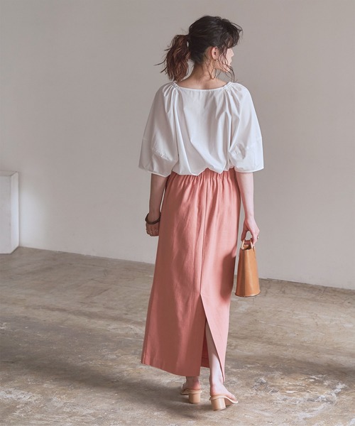 titivate(ティティベイト)の「パフスリーブキーネックブラウス(シャツ/ブラウス・レディース・ブラック/パープル/ブラウン/オフホワイト・F)」の9枚目の写真