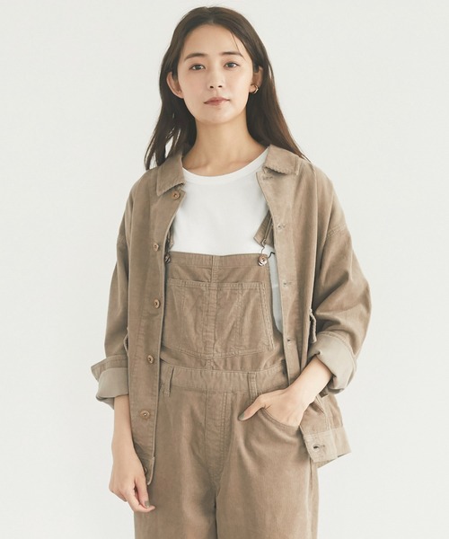 CRAFT STANDARD BOUTIQUE(クラフトスタンダードブティック)の「コーデュロイジャケット *◇(カバーオール・レディース・ブラウン/アイボリー/モカ・M/L)」の12枚目の写真