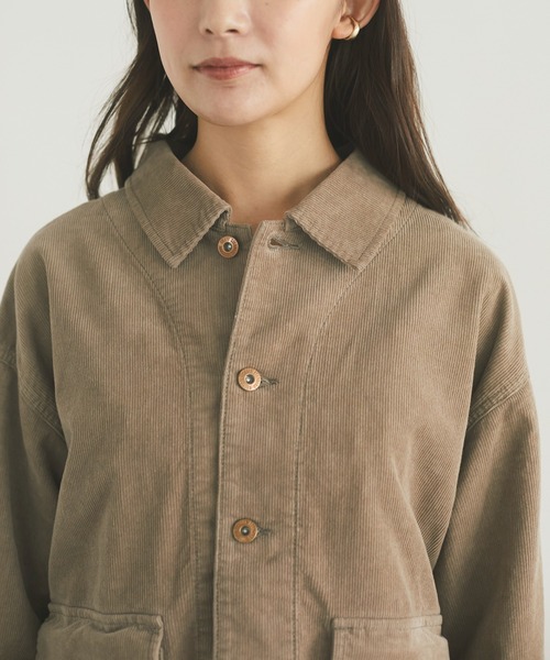 CRAFT STANDARD BOUTIQUE(クラフトスタンダードブティック)の「コーデュロイジャケット *◇(カバーオール・レディース・ブラウン/アイボリー/モカ・M/L)」の8枚目の写真