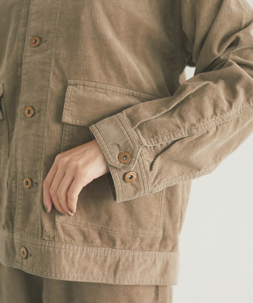CRAFT STANDARD BOUTIQUE(クラフトスタンダードブティック)の「コーデュロイジャケット *◇(カバーオール・レディース・ブラウン/アイボリー/モカ・M/L)」の11枚目の写真