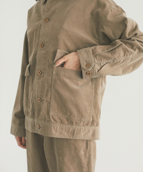 CRAFT STANDARD BOUTIQUE(クラフトスタンダードブティック)の「コーデュロイジャケット *◇(カバーオール・レディース・ブラウン/アイボリー/モカ・M/L)」の9枚目の写真