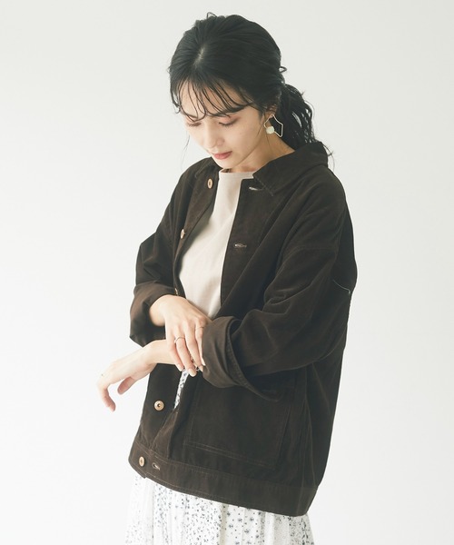 CRAFT STANDARD BOUTIQUE(クラフトスタンダードブティック)の「コーデュロイジャケット *◇(カバーオール・レディース・ブラウン/アイボリー/モカ・M/L)」の20枚目の写真