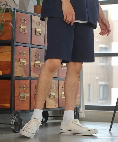 improves（インプローブス）の「15パターン ワイド シェフ ショートパンツ セットアップ対応（その他パンツ・メンズ・ブラック/E/ワンウォッシュ/オフホワイト/ブルー/D/オリーブ/ストライプ/ベージュ/ブルーグレー/C/ネイビー/ネイビー×ホワイト/B/チャコール・MEDIUM/X-LARGE/LARGE）」の7枚目の写真