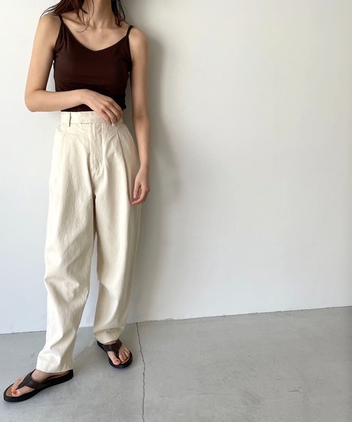 CANAL JEAN（キャナルジーン）の「RED CHOP WORKS　バックオープンパットキャミソール（キャミソール・レディース・ブラック/ブラウン/オフホワイト/グリーン/ネイビー・38）」の11枚目の写真