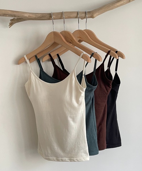 CANAL JEAN（キャナルジーン）の「RED CHOP WORKS　バックオープンパットキャミソール（キャミソール・レディース・ブラック/ブラウン/オフホワイト/グリーン/ネイビー・38）」の7枚目の写真