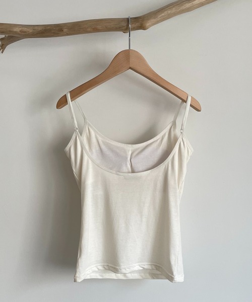 CANAL JEAN（キャナルジーン）の「RED CHOP WORKS　バックオープンパットキャミソール（キャミソール・レディース・ブラック/ブラウン/オフホワイト/グリーン/ネイビー・38）」の9枚目の写真