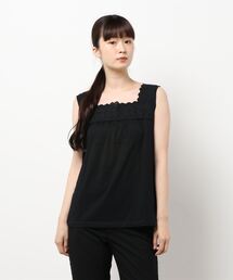 Samansa Mos2 | スクエアレースノースリーブ(Tシャツ/カットソー)