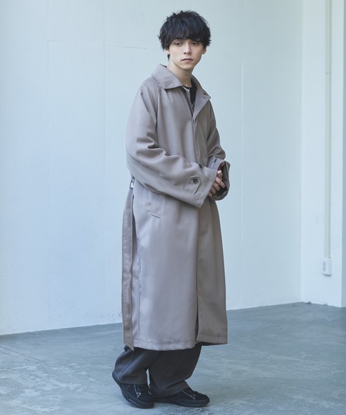 Alpinus(アルピナス)の「Alpinus - woolblend over soutien collar coat / ウールブレンドオーバーステンカラーコート(その他アウター・メンズ・ネイビー/グレイッシュベージュ・SMALL/MEDIUM)」の12枚目の写真